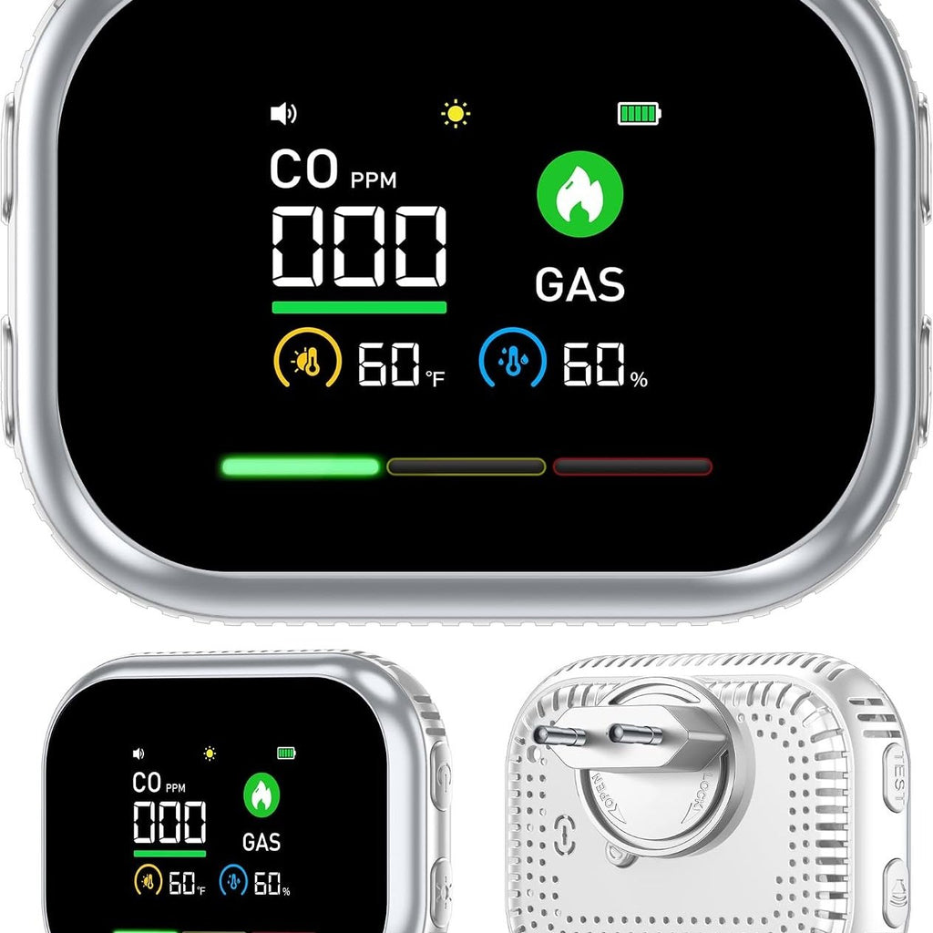 6-in-1 Plug-In Gas, CO & Smoke Safety Monitor