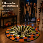 3D Skeleton Pit Halloween Illusion Round Rug