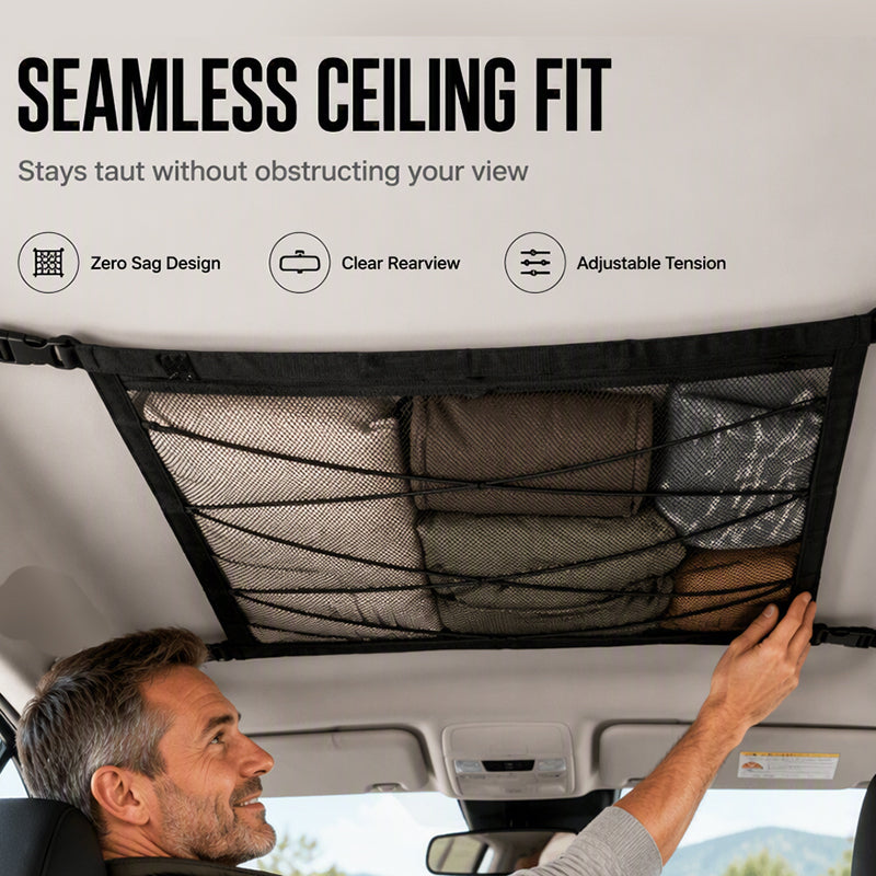 🔥 Car Ceiling Storage Bag with Adjustable Buckles🚗🧳