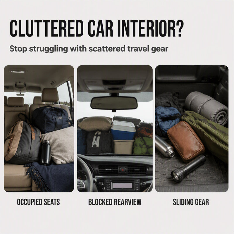 🔥 Car Ceiling Storage Bag with Adjustable Buckles🚗🧳